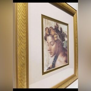 Framed Classical Portrait Art Print in Gold Frame